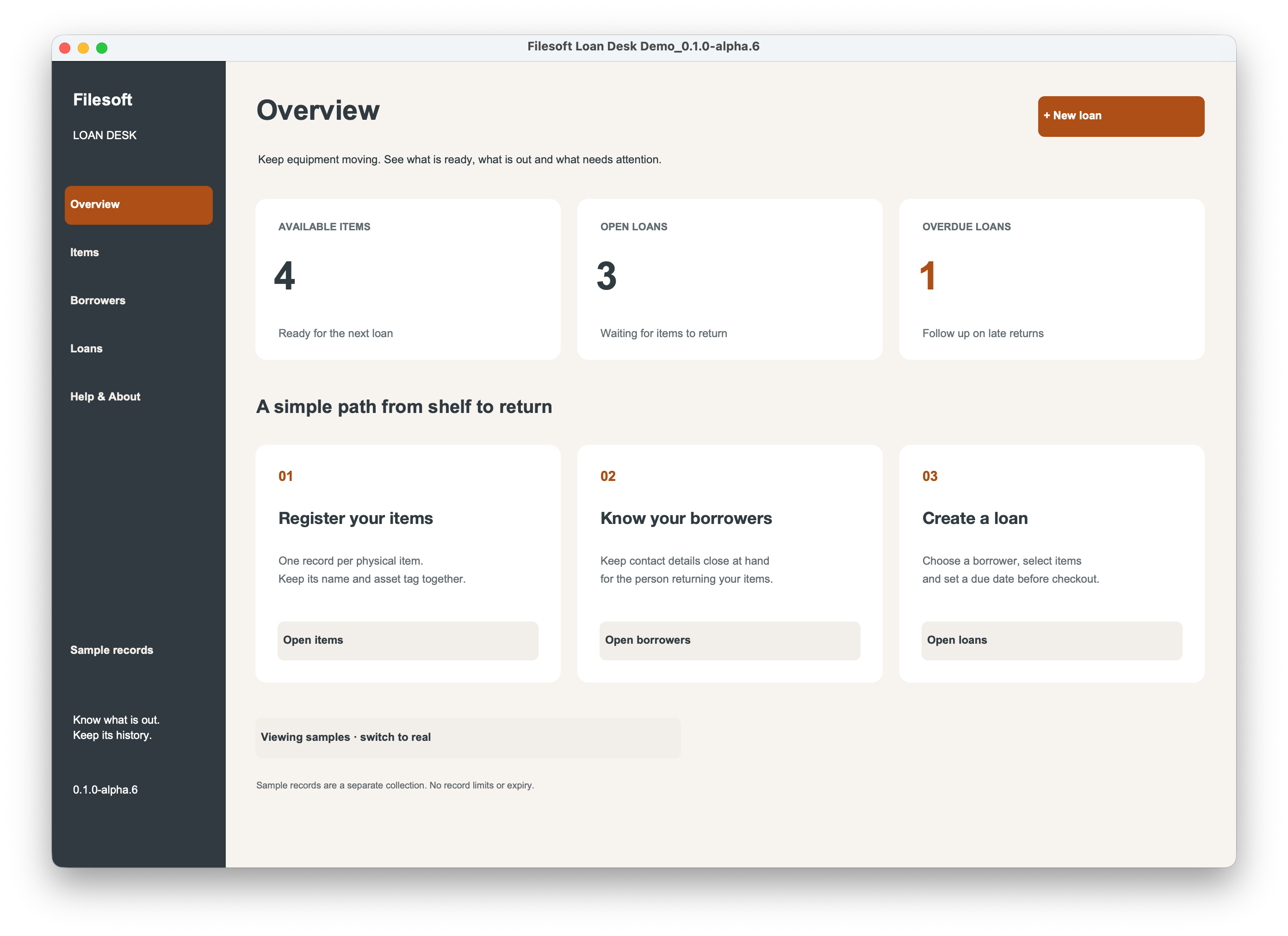 Shared workflow preview from the standalone Loan Desk demo